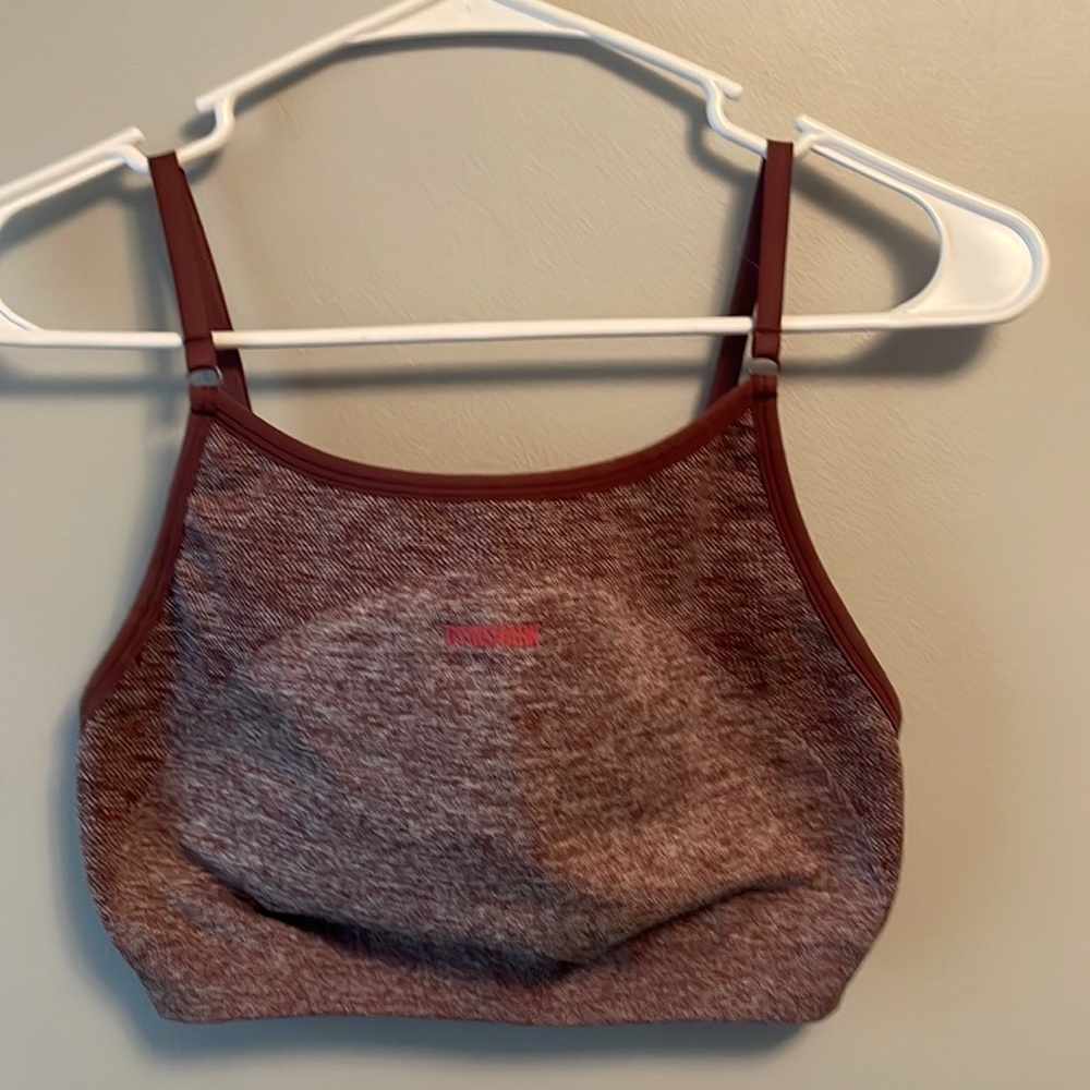 Maroon Gym Shark Sports Bra. Size Medium